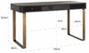 Casa Padrino Luxus Schreibtisch mit Schublade Antik Schwarz / Messing 140 cm - Büro Möbel Bild 5
