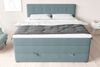 99rooms Madagaskar Boxspringbett Strukturstoff INARI Pastellblau 180x200 cm Bonell-Federung Bild 2