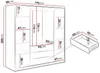 Vente-unique - LIZANDRO Wardrobe and walk-in wardrobe Holz, Platte Beige - B 58 cm x H 200 cm x L 196 cm Bild 5