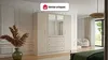Vente-unique - LIZANDRO Wardrobe and walk-in wardrobe Holz, Platte Beige - B 58 cm x H 200 cm x L 196 cm Bild 2