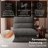 skølm 'Sváfa' Sessel 1 Sitzer, ergonomischer Vollschaum Relaxsessel 77 cm breit, Fernsehsessel 11cm dick gepolstert, Loungesessel vakuumverpackt, Cord dunkelgrau Bild 3