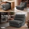 skølm 'Sváfa' Sessel 1 Sitzer, ergonomischer Vollschaum Relaxsessel 77 cm breit, Fernsehsessel 11cm dick gepolstert, Loungesessel vakuumverpackt, Cord dunkelgrau Bild 4