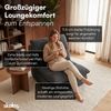 skølm 'Sváfa' Sessel 1 Sitzer, ergonomischer Vollschaum Relaxsessel 77 cm breit, Fernsehsessel 11cm dick gepolstert, Loungesessel vakuumverpackt, Cord dunkelgrau Bild 2