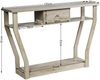 Konsolentisch aus Holz mit Schublade & Regal Eingangstisch Beistelltisch 120 x 30 x 81 cm Grau Bild 3