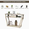 Konsolentisch aus Holz mit Schublade & Regal Eingangstisch Beistelltisch 120 x 30 x 81 cm Grau Bild 2