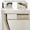 Konsolentisch aus Holz mit Schublade & Regal Eingangstisch Beistelltisch 120 x 30 x 81 cm Grau Bild 4