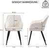 CLIPOP Esszimmerstuhl Samt Bezug Armlehne Metallbeine Polstersessel Stuhl Bild 3