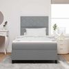 vidaXL Boxspringbett mit Matratze Hellgrau 120 x 190 cm Stoff 3339448 Bild 3
