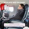 Cozyor Reisekissen und Reisedecke 2 in 1, Reiseset kuschelig weich + Rucksack-Clip, & mit praktischer Befestigung für Koffer, anthrazit dunkelgrau, 1-tlg, Verwandlungskissen, Flugzeugdecke für unterwegs wahlweise mit Nackenkissen & Augenmaske Bild 2