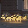 vidaXL LED Rentiere 7 pcs Gold Stoff 3385890 Bild 3
