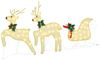 vidaXL LED Rentiere 7 pcs Gold Stoff 3385890 Bild 4