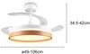 LED Deckenleuchte VOLDA mit Ventilator und Fernbedienung Ø 49cm - max. 106cm Bild 4