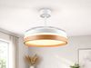 LED Deckenleuchte VOLDA mit Ventilator und Fernbedienung Ø 49cm - max. 106cm Bild 5