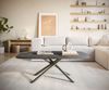 Couchtisch Edge Boot 120x70 cm Keramik Laminam® Noir Desir Braun Sarity Metall Effektfinish Titan Bild 2
