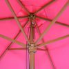 Sonnenschirm Florida, Gartenschirm Marktschirm, Ø 3m Polyester/Holz ~ pink Bild 4