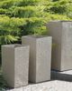 Blumentopf hellbeige quadratisch 35 x 35 x 70 cm GAZA Bild 3