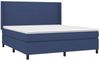 vidaXL Boxspringbett mit Matratze & LED Blau 180x200 cm Stoff 3138179 Bild 4
