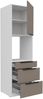 Küchen Hochschrank 60 cm Küche ARIA Sandgrau ultra matt + Weiss matt, hochwertige Fronten mit Anti Fingerprint Beschichtung, Soft-Close Küchenzeile Küchenblock Bild 3