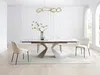 Vente-unique - KAJARI Esstisch KeramikGlas SchokoladenbraunWeiß - B 90 cm x H 76 cm x L 220 cm260 cm180 cm Bild 2