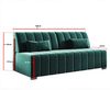 Schlafsofa NADIA, ausziehbare Polstercouch mit Schlaffunktion, Sofa mit Bettkasten, Bonnell-Federkern, inkl. Kissen, Monolith 37, 85 x 94 x 198 cm Bild 4