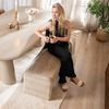 Bronx71 Esszimmerbank Ravi Chenille beige/taupe 160 cm Bild 2