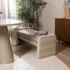 Bronx71 Esszimmerbank Ravi Chenille beige/taupe 160 cm Bild 4