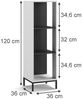Bücherregal Eliza Weiß 36 x 120 cm mit 3 Fächern Vicco Bild 2