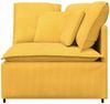 vidaXL Modulares Sofa Eckmodul mit Kissen Hellgelb 100 cm 4104473 Bild 3