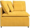 vidaXL Modulares Sofa Eckmodul mit Kissen Hellgelb 100 cm 4104473 Bild 4