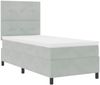 vidaXL Boxspringbett mit Kopfteil Hellgrau 100 x 200 cm Samt 3339812 Bild 5