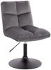 HOME DELUXE Barhocker höhenverstellbar 2er Set ACE - Samt Hellgrau Bild 5