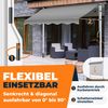 KESSER® Klemmmarkise mit Handkurbel Balkon, Balkonmarkise ohne Bohren, UV-beständig höhenverstellbar wasserabweisend , Sonnenschutz, Terrassenüberdachung , einfache Montage Grau, 400cm Bild 2