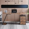 Merax Bürotisch Arbeitstisch Ablage Basteltisch Industrial Schreibtisch 138.5cm mit 3 Schubladen Bild 3