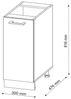 Apothekerschrank R-Line Weiß Hochglanz 30 cm ohne Arbeitsplatte Vicco Bild 2