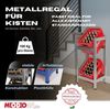 Modo24 Kastenständer Helios Kistenregal Metall, Kellerregal für 2-3 Kisten, Lagerregal, Getränkeregal Stabil Kistenständer Freistehend, Kistenhalter, 5 Farben Bild 4