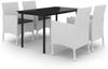 vidaXL 5-tlg. Garten-Essgruppe mit Auflagen Poly Rattan und Glas 3099699 Bild 2