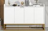 Sideboard mit 4 Türen, verstellbaren Einlegeböden, 120 x 30 x 80 cm, Weiß Bild 5