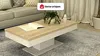 Vente-unique - Couchtisch mit Stauraum - Eichenholz-Optik - Weiß - ASTULIA Bild 2
