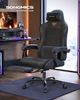 SONGMICS Gaming-Stuhl, Ergonomischer Bürostuhl mit Fußstütze, bis 150 kg, 66 x 64 x 123,5-133 cm, Schwarz Bild 2