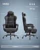 SONGMICS Gaming-Stuhl, Ergonomischer Bürostuhl mit Fußstütze, bis 150 kg, 66 x 64 x 123,5-133 cm, Schwarz Bild 5