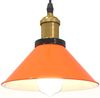 vidaXL Pendelleuchte Höhenverstellbar E27 Orange Glänzend Ø22cm Metall 4103448 Bild 5