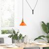 vidaXL Pendelleuchte Höhenverstellbar E27 Orange Glänzend Ø22cm Metall 4103448 Bild 3