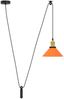 vidaXL Pendelleuchte Höhenverstellbar E27 Orange Glänzend Ø22cm Metall 4103448 Bild 2