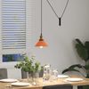 vidaXL Pendelleuchte Höhenverstellbar E27 Orange Glänzend Ø22cm Metall 4103448 Bild 4