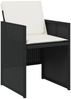 vidaXL Gartenstühle mit Kissen 4 Stk. Schwarz Poly Rattan 4007435 Bild 3