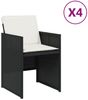vidaXL Gartenstühle mit Kissen 4 Stk. Schwarz Poly Rattan 4007435 Bild 2