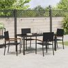 vidaXL Garten Essgruppe mit Kissen 5 pcs Schwarz Poly-Rattan 3379705 Bild 4
