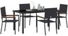 vidaXL Garten Essgruppe mit Kissen 5 pcs Schwarz Poly-Rattan 3379705 Bild 3