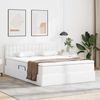 vidaXL Aufbewahrungsbett mit Matratze Reinweiß 140 x 190 cm Kunstleder 3370394 Bild 1