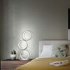 ZMH Led Tischlampe Dimmbar Nachttischlampe Touch Modern Design Tischleuchte Metall Deko Ring Schreibtischlampe Weiß Kreis Aluminium Leselampe für Wohnzimmer Schlafzimmer Arbeitszimmer Büro Bild 5